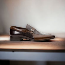 Load image into Gallery viewer, The Kazablanka Brown Leather Bit Loafer Men  Shoe