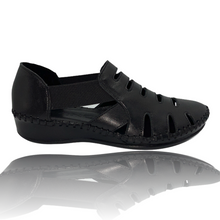 Load image into Gallery viewer, The Maerdy Black Leather Sandal Final Sale!