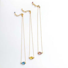 Load image into Gallery viewer, London Blue, Citrine and Garnet Minimalist Necklaces