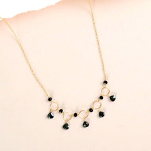 Load image into Gallery viewer, Black Spinel Gemstone Mini Sparkler Necklace