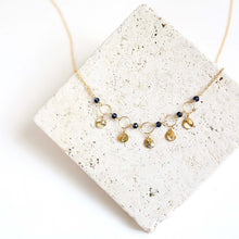 Load image into Gallery viewer, Orange Chalcedony Mini Chain Loop Necklace