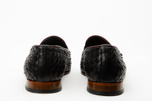 Load image into Gallery viewer, The Vatra Black &amp; Burgundy Woven Double Monk Strap Men Shoe