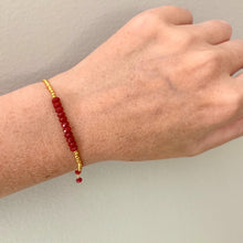 Load image into Gallery viewer, Red Jade Adjustable Stacking Bracelet