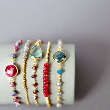 Load image into Gallery viewer, Red Jade Adjustable Stacking Bracelet