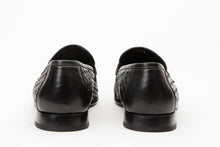 Load image into Gallery viewer, The Grand Woven Leather Black  Men Shoe Penny Loafer