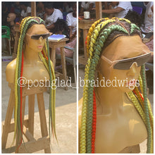 Load image into Gallery viewer, Pop Smoke Wig "Swiss Full Lace" Mixed Colors