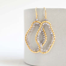 Load image into Gallery viewer, Labradorite Freestyle Earrings