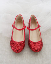 Load image into Gallery viewer, Rock Glitter Mary Jane with Glitter Heels for Girls