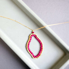 Load image into Gallery viewer, Ruby Quartz Freestyle Pendant Necklace