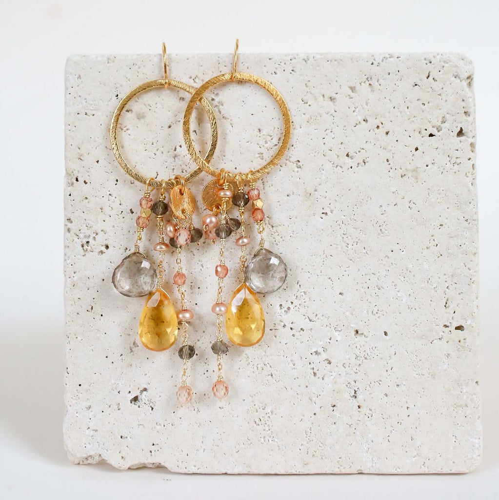 Iolite & Aquamarine Ammil Earrings