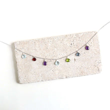 Load image into Gallery viewer, Silver Rainbow Sparkler Necklace