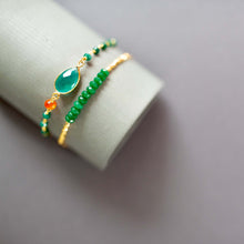 Load image into Gallery viewer, Green Jade Adjustable Stacking Bracelet