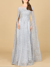 Load image into Gallery viewer, Lace Gown with Dramatic Cape Sleeves | Lara 29454
