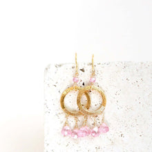 Load image into Gallery viewer, Rose Quartz Mini Boho Earrings