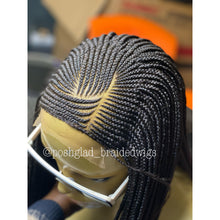 Load image into Gallery viewer, Cornrow Braid Wig "4 by 4 Closure" Mid back Length (Dorra)