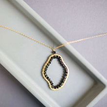 Load image into Gallery viewer, Black Spinel Freestyle Pendant Necklace
