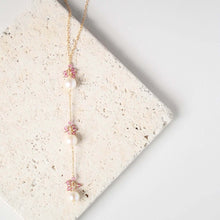 Load image into Gallery viewer, Pearl and Pink Tourmaline Necklace
