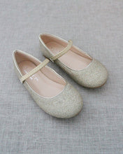 Load image into Gallery viewer, Gold Fine Glitter  Mary Jane Flats