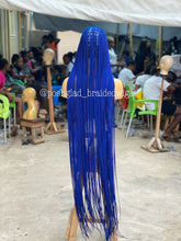 Load image into Gallery viewer, Shade knotless (PREMIUM BLUE) cost extra $50 for calf length