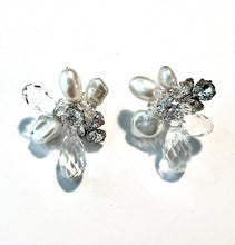 Load image into Gallery viewer, Turquoise Swarovski Flower earrings