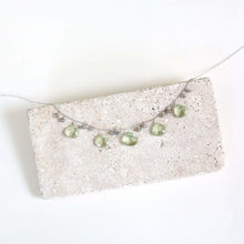 Load image into Gallery viewer, Green Amethyst Silver Sparkler Necklace