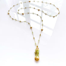 Load image into Gallery viewer, Long Peridot &amp; Green Amethyst Beaded Chain