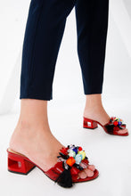Load image into Gallery viewer, The Vigo Red Leather Block Heel Women Sandal