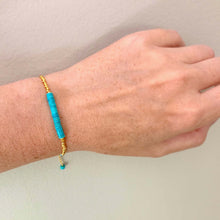 Load image into Gallery viewer, Turquoise Adjustable Stacking Bracelet