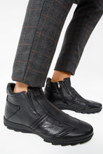 Load image into Gallery viewer, The Montreal Black Leather Casual Zip-Up Ankle Men Boot