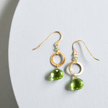 Load image into Gallery viewer, The Airie Earring - Peridot Quartz Gold