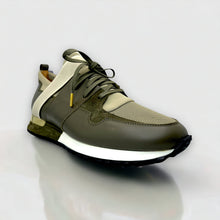 Load image into Gallery viewer, The Reno Green Leather Men Sneaker Final Sale!