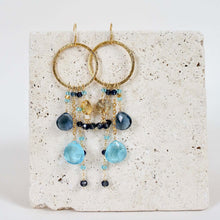 Load image into Gallery viewer, Iolite &amp; Aquamarine Ammil Earrings