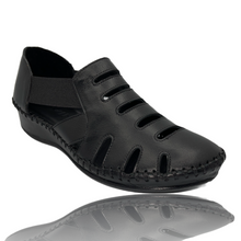 Load image into Gallery viewer, The Maerdy Black Leather Sandal Final Sale!
