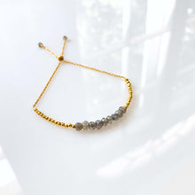 Load image into Gallery viewer, Labradorite Adjustable Stacking Bracelet