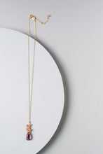Load image into Gallery viewer, Rhodolite Garnet Cluster Necklace