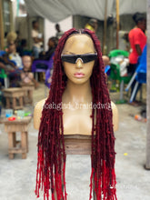 Load image into Gallery viewer, Destress Faux Locs - Wine Color Fire Red Ombré - Rosemary