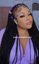 Load image into Gallery viewer, Cornrow Braid Wig "13 by 4 Lace Frontal" Wig Val