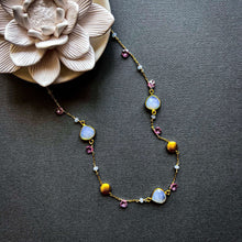 Load image into Gallery viewer, Opalite Gold Bezel Chain