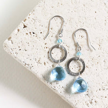Load image into Gallery viewer, Aquamarine Quartz Silver Airie Earring