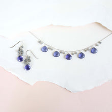 Load image into Gallery viewer, Tanzanite Quartz Silver Sparkler Necklace
