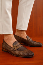 Load image into Gallery viewer, The Vatra Tan Woven Double Monk Strap Men Shoe