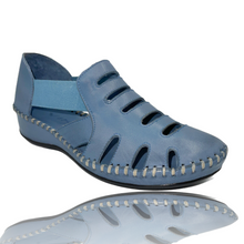 Load image into Gallery viewer, The Maerdy Blue Leather Sandal Final Sale!