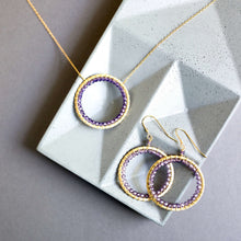 Load image into Gallery viewer, Amethyst Halo Necklace