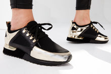 Load image into Gallery viewer, The Emir Gold Leather Women Sneaker Limited Edition