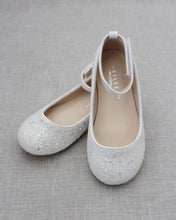 Load image into Gallery viewer, Rock Glitter Ballet Flats with Velcro Ankle Strap