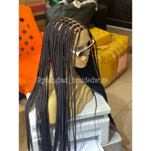 Load image into Gallery viewer, Knotless Braid Wig, Swiss Full Lace, Color 1, Glueless, Small Knots - Patsy