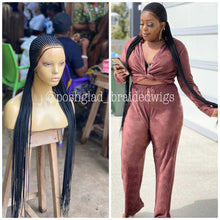 Load image into Gallery viewer, Cornrow Braid Wig (Ready to Ship) - Aisha
