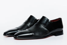 Load image into Gallery viewer, The Everest Black Leather Cap Toe Dress Loafer Men Shoe