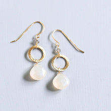 Load image into Gallery viewer, The Airie Earring - White Chalcedony Gold