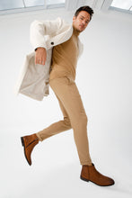 Load image into Gallery viewer, The Wellington Tan Handwoven Leather Men Boot with a Zipper Final Sale!